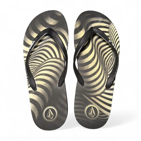 Volcom Men's Black Beah Pool Shower Flipflops Size 12/13 - Picture 5 of 5
